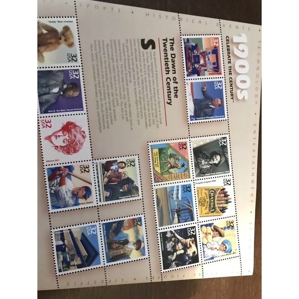 SFSTAMPS US Scott 3182 Celebrate the Century 1900's Sheet of 15 Stamps MNH 1998